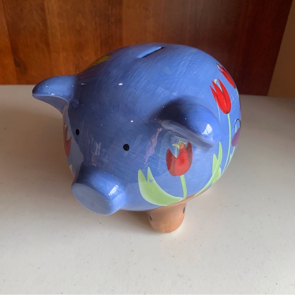 Vintage TII Collectibles Tulip Time Ceramic Piggy Bank - Picture 4 of 6